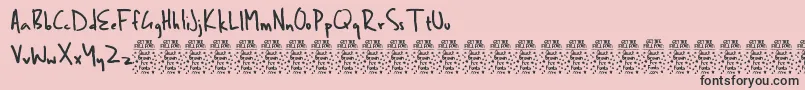 BenbrownDemo Font – Black Fonts on Pink Background