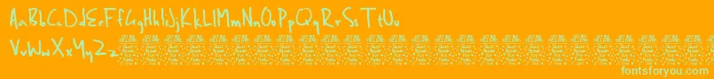 BenbrownDemo Font – Green Fonts on Orange Background