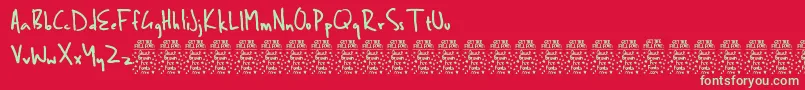 BenbrownDemo Font – Green Fonts on Red Background