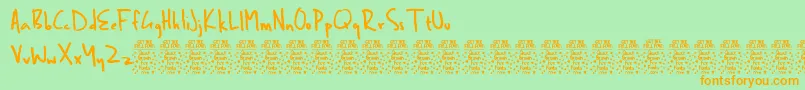BenbrownDemo Font – Orange Fonts on Green Background