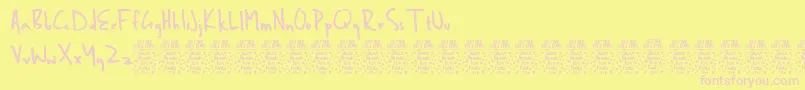 BenbrownDemo Font – Pink Fonts on Yellow Background