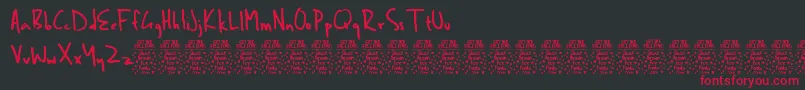 BenbrownDemo Font – Red Fonts on Black Background