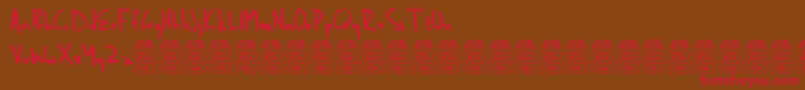 BenbrownDemo Font – Red Fonts on Brown Background