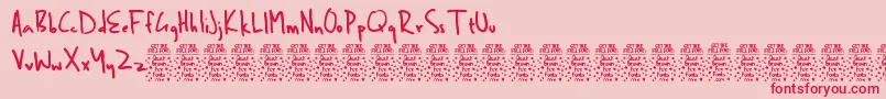 BenbrownDemo Font – Red Fonts on Pink Background