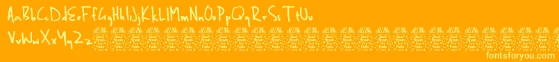 BenbrownDemo Font – Yellow Fonts on Orange Background