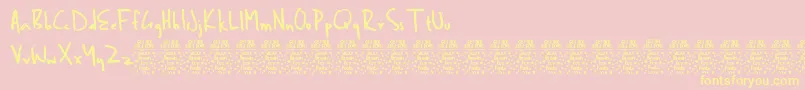 BenbrownDemo Font – Yellow Fonts on Pink Background