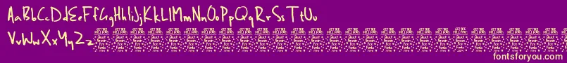 BenbrownDemo Font – Yellow Fonts on Purple Background