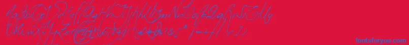 MilonguitaAlt Font – Blue Fonts on Red Background