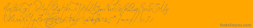 Шрифт MilonguitaAlt – серые шрифты на оранжевом фоне
