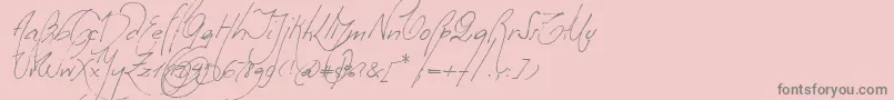 フォントMilonguitaAlt – ピンクの背景に灰色の文字
