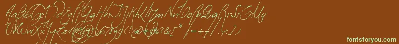 MilonguitaAlt Font – Green Fonts on Brown Background