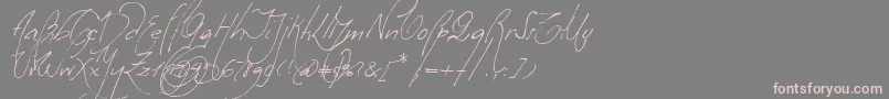 フォントMilonguitaAlt – 灰色の背景にピンクのフォント