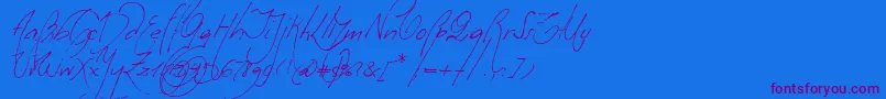 MilonguitaAlt Font – Purple Fonts on Blue Background