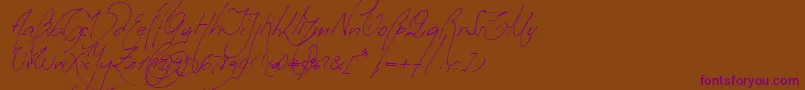 Шрифт MilonguitaAlt – фиолетовые шрифты на коричневом фоне