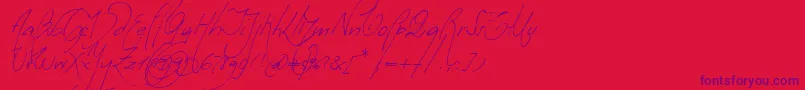 fuente MilonguitaAlt – Fuentes Moradas Sobre Fondo Rojo