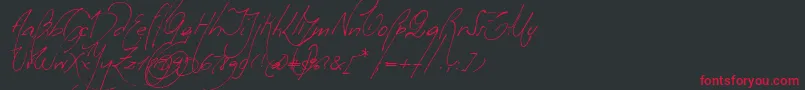 MilonguitaAlt Font – Red Fonts on Black Background