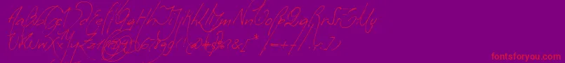 fuente MilonguitaAlt – Fuentes Rojas Sobre Fondo Morado