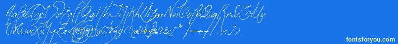 MilonguitaAlt Font – Yellow Fonts on Blue Background
