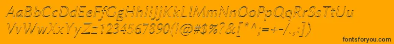 LinbiolinumAui Font – Black Fonts on Orange Background