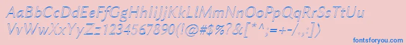 LinbiolinumAui Font – Blue Fonts on Pink Background