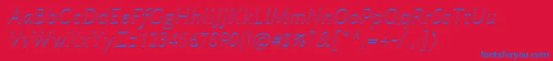 LinbiolinumAui Font – Blue Fonts on Red Background