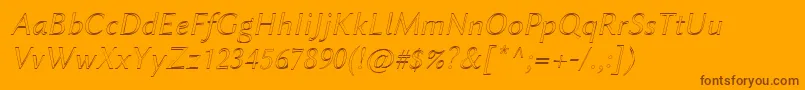 LinbiolinumAui Font – Brown Fonts on Orange Background