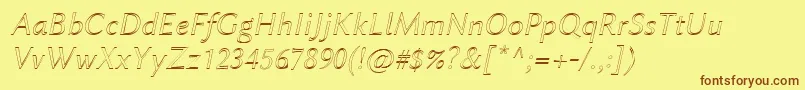 LinbiolinumAui Font – Brown Fonts on Yellow Background