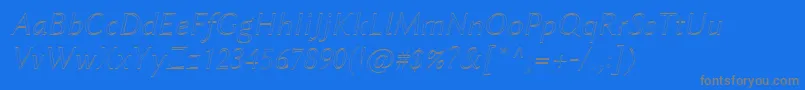 LinbiolinumAui Font – Gray Fonts on Blue Background