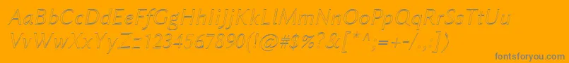 LinbiolinumAui-Schriftart – Graue Schriften auf orangefarbenem Hintergrund