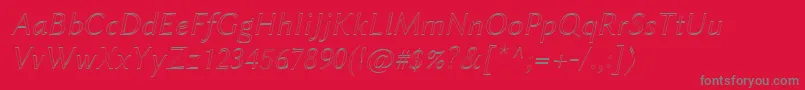 LinbiolinumAui Font – Gray Fonts on Red Background