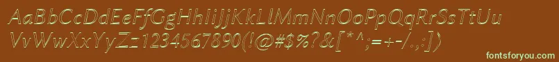 LinbiolinumAui Font – Green Fonts on Brown Background