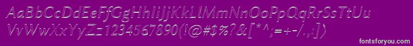 LinbiolinumAui Font – Green Fonts on Purple Background