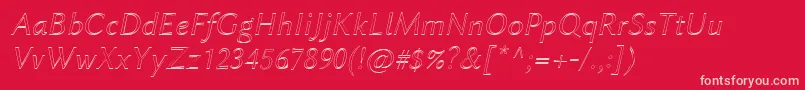 LinbiolinumAui Font – Pink Fonts on Red Background