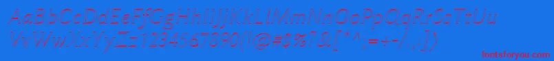 LinbiolinumAui Font – Red Fonts on Blue Background