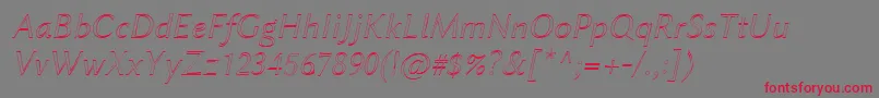 LinbiolinumAui Font – Red Fonts on Gray Background