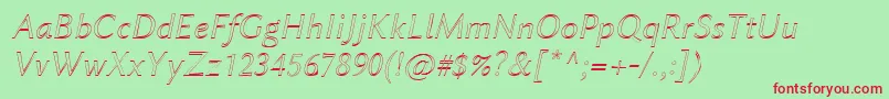 LinbiolinumAui Font – Red Fonts on Green Background