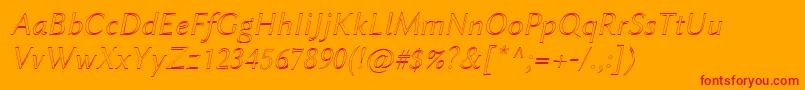 LinbiolinumAui Font – Red Fonts on Orange Background