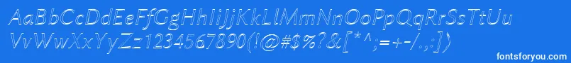 LinbiolinumAui Font – White Fonts on Blue Background