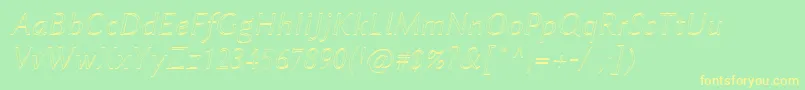 LinbiolinumAui Font – Yellow Fonts on Green Background