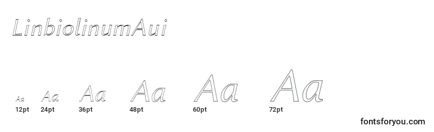 Размеры шрифта LinbiolinumAui