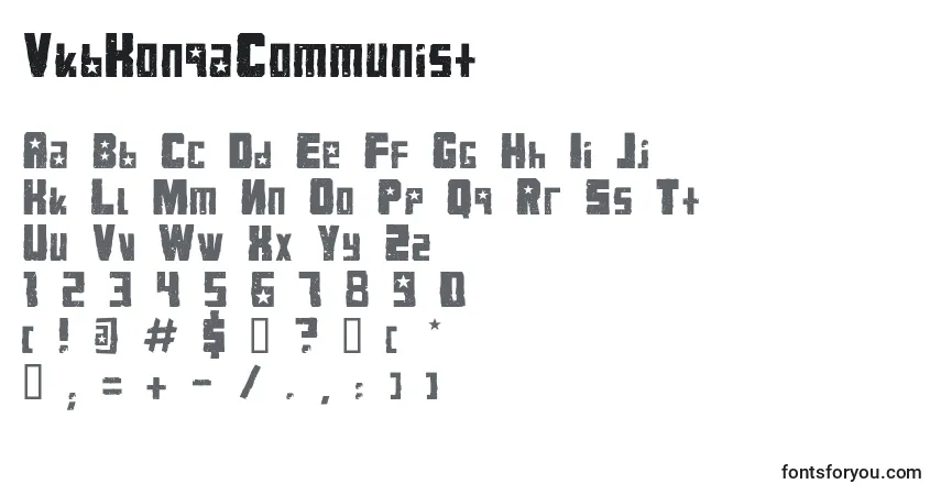 A fonte VkbKonqaCommunist – alfabeto, números, caracteres especiais