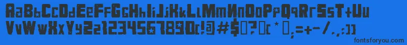 Шрифт VkbKonqaCommunist – чёрные шрифты на синем фоне
