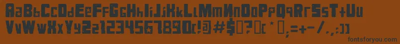 VkbKonqaCommunist Font – Black Fonts on Brown Background