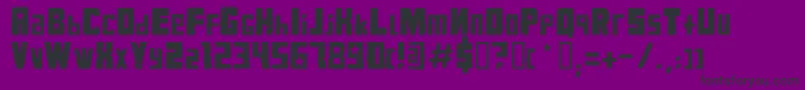 VkbKonqaCommunist-fontti – mustat fontit violetilla taustalla