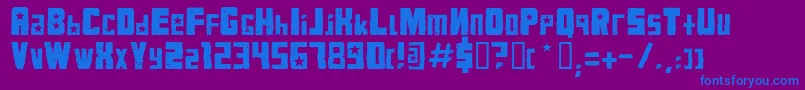 VkbKonqaCommunist Font – Blue Fonts on Purple Background