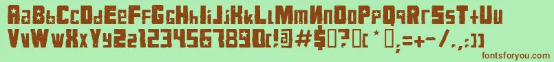 VkbKonqaCommunist Font – Brown Fonts on Green Background