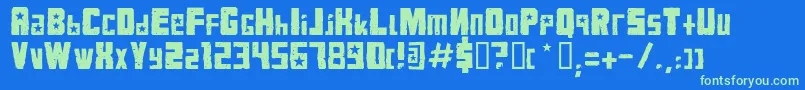 VkbKonqaCommunist Font – Green Fonts on Blue Background