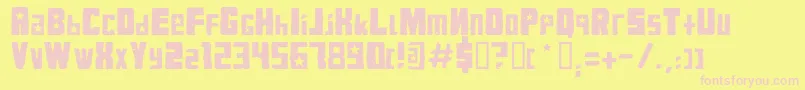 VkbKonqaCommunist Font – Pink Fonts on Yellow Background