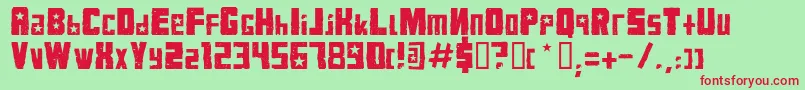 VkbKonqaCommunist Font – Red Fonts on Green Background