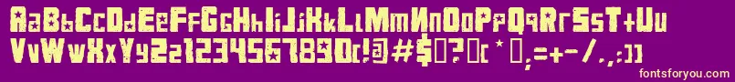 VkbKonqaCommunist Font – Yellow Fonts on Purple Background